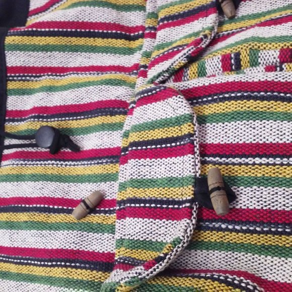 Vintage 90s Om Sai Ram Craft Nepal Backpack Boho Tapestry Tote Utility Travel - Picture 6 of 13